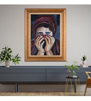 Altın Paspartulu Çerçeveli Tablo CV1076 (Gold)