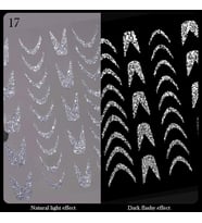 3D Reflektif efekt nail art sticker  model - 17 (55881- 17)