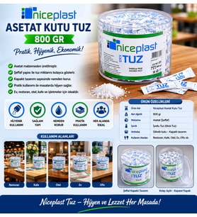 Nicepalst Asetat Kutu Tuz 800 gr.