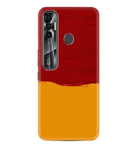 Tecno Spark 6 6 Go 8C 8 Pro 7 7 Spark 9 Pro Kılıf Desemli Silikon Sarı Kırmızı Boya 1708
