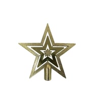Yılbaşı 18 Cm Içiçe Yıldız Ağaç Tepeliği Altın -gold