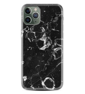 Apple iPhone 11 12 13 14 Pro Max Kılıf Desemli Silikon Black Hole Marble 1387