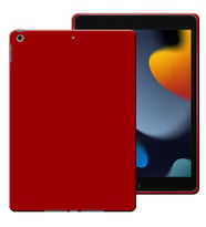 Apple iPad 7 / 8 / 9 Nesil 10,2 inç Uyumlu Rubber Yıkanabilir Silikon Kılıf (Kırmızı)