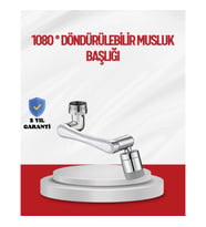 Mey İthalat® 1080° Çok Yönlü Musluk Aparatı Püskürtme ve Köpük Akışlı