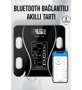 Akıllı Tartı Bluetooth Bağlantılı Yağ Ölçebilen Tartı Yeni Nesil