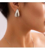 Heppii Bombeli Bottega Küpe Damla Model Küpe Silver Renk (Çok Renkli)