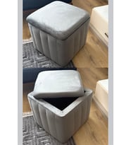 Antrasit Çok Amaçlı Sandıklı Dekoratif Kedi Yatağı Pufu