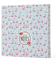 Flamingo 4 - Çizgisiz Yan Boyamalı Defter