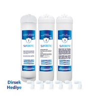 Inline Filtre Premium 5000 Serisi Yedek 3'lü Su Arıtma Cihazı Filtre Seti