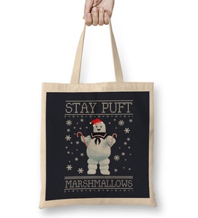 Stay Puft Marshmallow Man Ghost Busters Christmas Bez Çanta Uzun Saplı