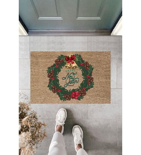 Dormot Modern Baskı - New Year 2 - Karşılama Kapı Önü Paspası (Bej)
