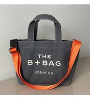 The B+Bag Bonhèur El ve Omuz Çantası Mumlu Kanvas Çanta (gri)