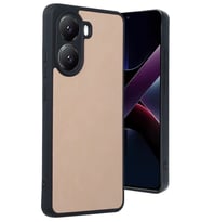 Poco X7 Pro Kılıf Şık Görünümlü Deri Kapak RYC/Aras Deri (Pudra)