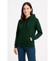 Üç İplik Kapüşonlu Kanguru Çepli SweatShirt Hoodie - Haki