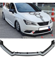 Seat ibiza Mk4 Ön Lip Parlak Siyah 3 Prç Kulaklı Kırılmaya Dayanıklı ABS 2009 - 2016