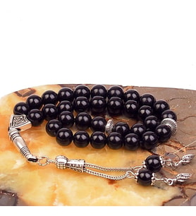 Obsidyen Taşı Tesbih ( 8 mm )