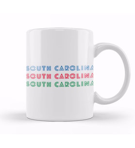 South Carolina state flag gift vintage Retro Rainbow Style Kupa Bardak Porselen