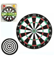 Çift Taraflı Dart Tahtası ve 4 Adet Metal Uçlu Ok 30cm Bullseye (Karışık)