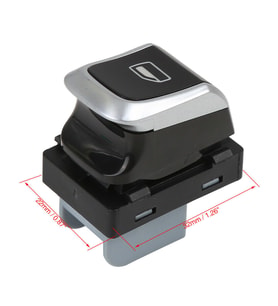 AUDI A5 2008 - 2011 CAM AÇMA DÜĞMESİ TEKLİ KROMLU