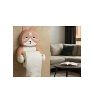 Kedi Tasarımlı Tuvalet Kağıdı Tutucu
