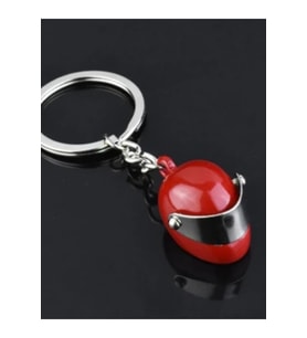 Mini Kask Kırmızı Renk Metal Anahtarlık & Charm  Motorcu Hediyelik