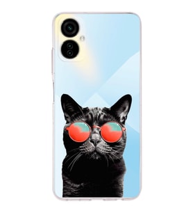 PrintiFy Tecno Camon 19 Neo ile Uyumlu 1mm Slim Fit Kedi 3 050d Baskılı Şeffaf  Kılıf