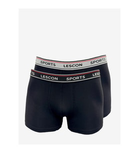 LESCON Erkek Boxer 2'li 24B-1400 (Siyah)