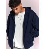 Erkek 3 İplik Şardonlu Regular Fermuarlı Kapüşonlu Sweatshirt – Kalın Kışlık Hoodie