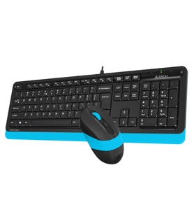 A4 TECH F1010 Q USB MAVİ TR MM KLAVYE+OPTİK MOUSE
