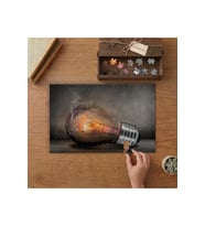 Kırık Ampul Tasarımı 240 parça Ahşap Puzzle Ahşap Kutuda MP03976