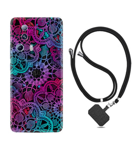 Xiaomi Mi 13 Lite Kılıf Silikon Boyun Askılı İpli Desenli Silikon Colurful Mandala 1667