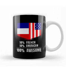 50% Georgian 50% American %100 Awesome Immigrant Kupa Bardak Porselen