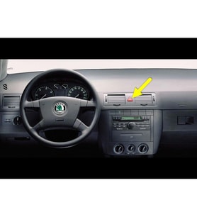 Skoda Fabia 1 2000-2008 Kırmızı Üçgen Dörtlü Flaşör Düğmesi 6Y0953235