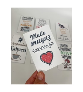 Teşekkür Kartı Mutlumuyuz Fazlasıyla 50 Adet 6 X 9,5 Cm