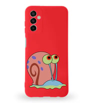 Samsung Galaxy A04s Uyumlu Lansman Kılıf Altı Kapalı İçi Kadife  Salyangoz Gary Tasarımlı  Kapak (Şeffaf)