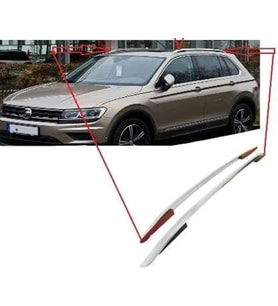 Drs Tuning Tiguan Uyumlu 2016 Sonrası Tavan Çıtası Gümüş Parça
