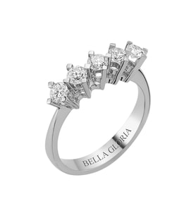 Bella Gloria 0.75ct Pırlanta Beştaş Alyans (AL15002)