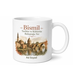 Bismil Tarihi Dokusu Kültürü Diyarbakır Hatırası Kupa Bardak Hediye