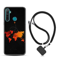 Realme 5i 5 Pro 6i 7 Pro 8 Kılıf Boyun Askılı Silikon İz Bırakan Uçak 1778