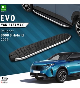 S-Dizayn Peugeot 3008 3 Hybrid Evo Krom Yan Basamak 183 Cm 2024 Üzeri A+ Kalite