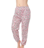 Seher Kadın Uzun Tek Alt Pijama Çiçek Desenli KIŞLIK Battal Boy -3 Adet (Karışık)