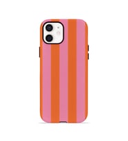 iPhone 11 Vorian Çift Katmanlı MagSafe Kılıf Tangerine Rose Stripe