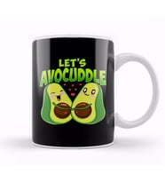 Let's Avocuddle Cute & Funny Avocado Pun Kupa Bardak Porselen