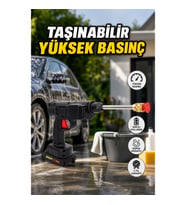 Taşınabilir Şarjlı Basınçlı Yıkama Tabancası – Köpük Aparatlı