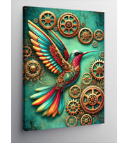 Kanvas Tablo Renkli Hummingbird Kuşu