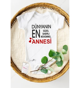 En Annesi Özel Tasarım Bebek Zıbın Pamuklu Çıtçıtlı Body