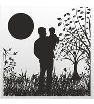 Folyo Sticker Baba Ve Oğul 130cm Uzunluk (Karışık)