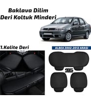Fiat Albea 2002-2012 Arası Siyah Deri Oto Koltuk Minderi