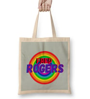 Mr Fred Rogers Quotes - Vintage Retro Style Art Bez Çanta Uzun Saplı