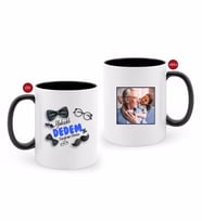 BK Gift Kişiye Özel Yakışıklı Dedem Tasarımlı Fotoğraflı Siyah Beyaz Kupa Bardak-1